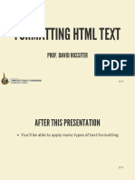 05 Formatting HTML Text
