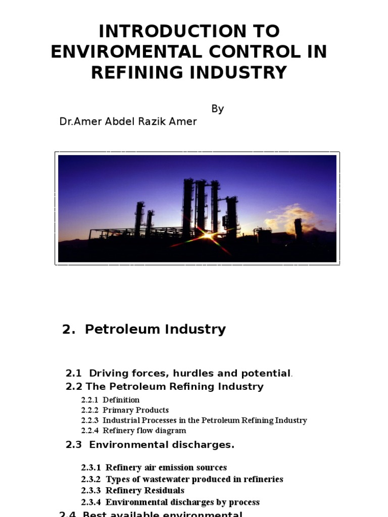 Introduction To Inviromental Control in Refining Industry | PDF | Oil ...