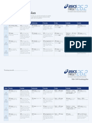 asics 6 week marathon training plan