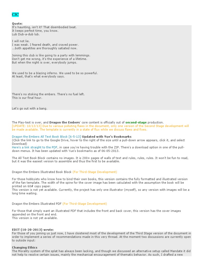 Dragon the Embers Game Update | PDF | Dream | Dragon