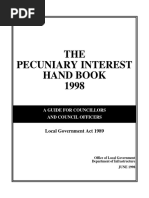 Pecuniary Interest Handbook 1998