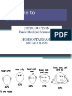 Block 6 Homeostasis and Metabolism Introduction