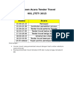 Rundown Acara Tender Travel