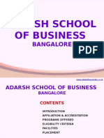 Adarsh School of Business Bangalore|MBA|PGDM