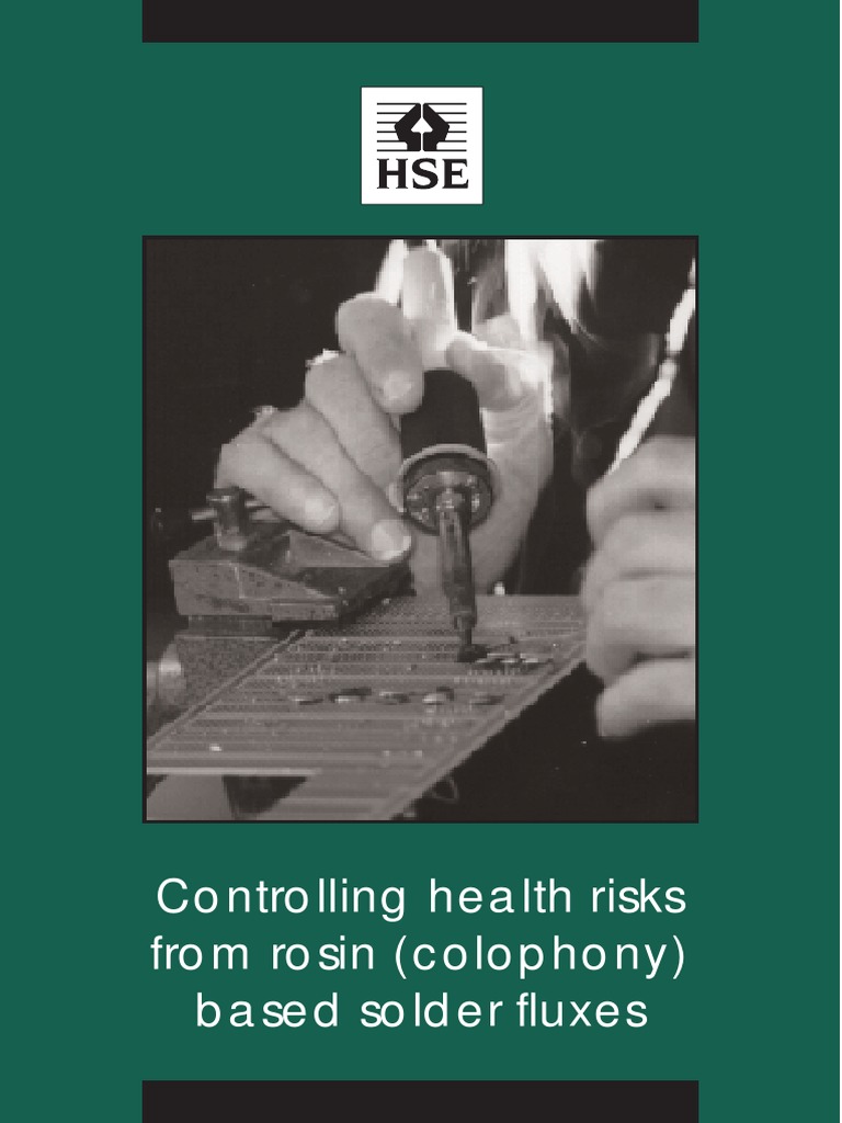 Indg249 Controlling Health Risks From Rosin (Colophony) Based Solder