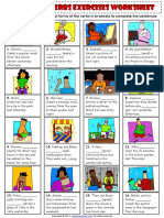 Irregular Verbs Exercises Fill in The Blanks Worksheet