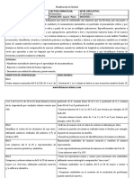 Ejemplo Planificación Matematica 1º Bàsico