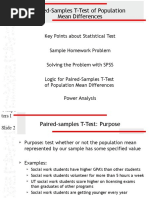 Homework Problems - Paired Samples T-Test