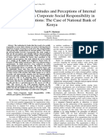 Examining the Attitudes and Perceptions of Internal Publics towards Corporate Social Responsibility in Financial Institutions