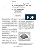 Designing a Software to Generate Digital Elevation Models Using Engineering Survey Data and Performing 3d Analysis 