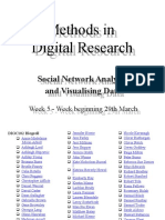 Methods in Digital Research Methods in Digital Research: Social Network Analysis and Visualising Data