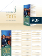 Self Printable Calendar 2016 Andre Rieu