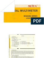 Metex M3600 B Series Operating Manual