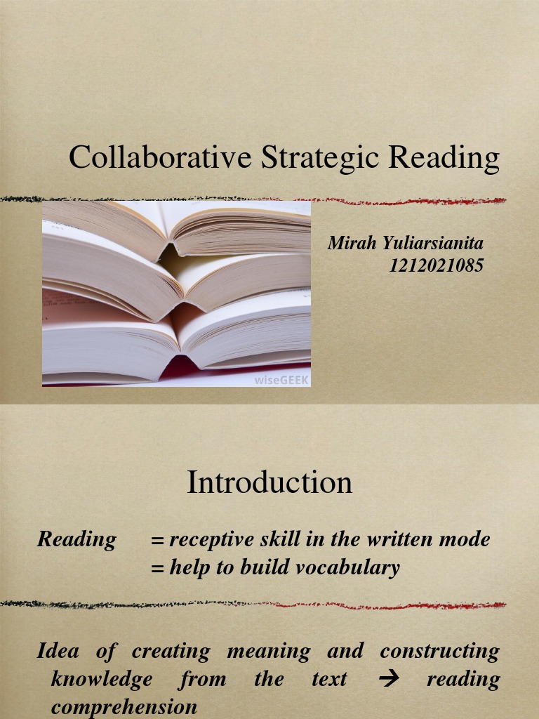 Collaborative Strategic Reading Overview | PDF | Reading Comprehension ...