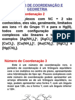 Coordenações e geometrias em complexos metálicos