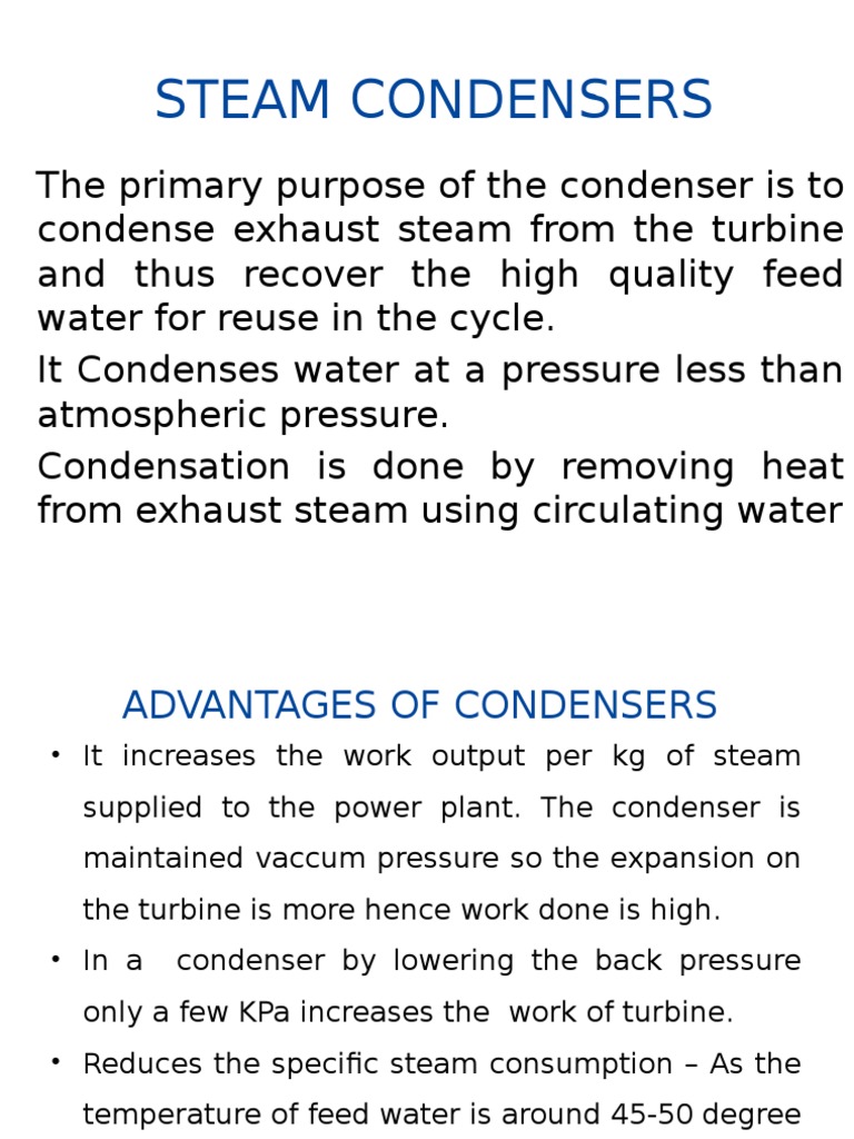 Steam Condensers | PDF | Boiler | Steam