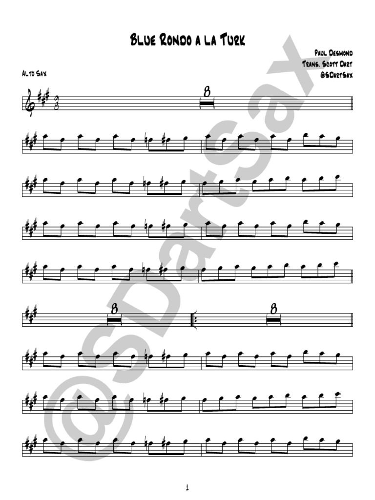 Paul Desmond - Blue Rondo A La Turk | PDF