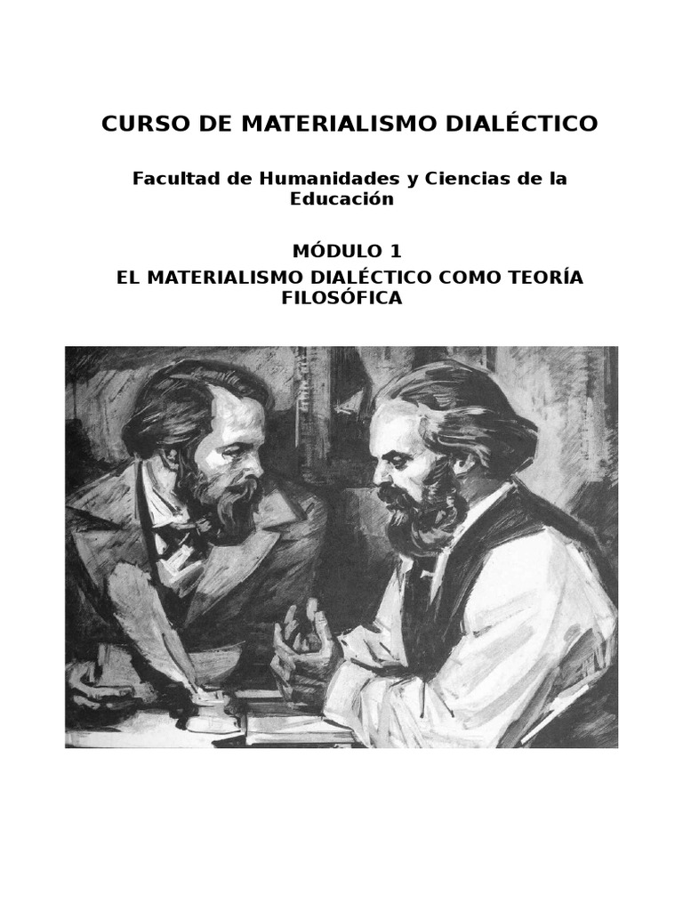 Módulo 1 FHUCE - Materialismo Dialéctico | PDF | Dialéctico | Materialismo