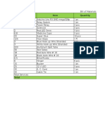 Example of Bill of Materials