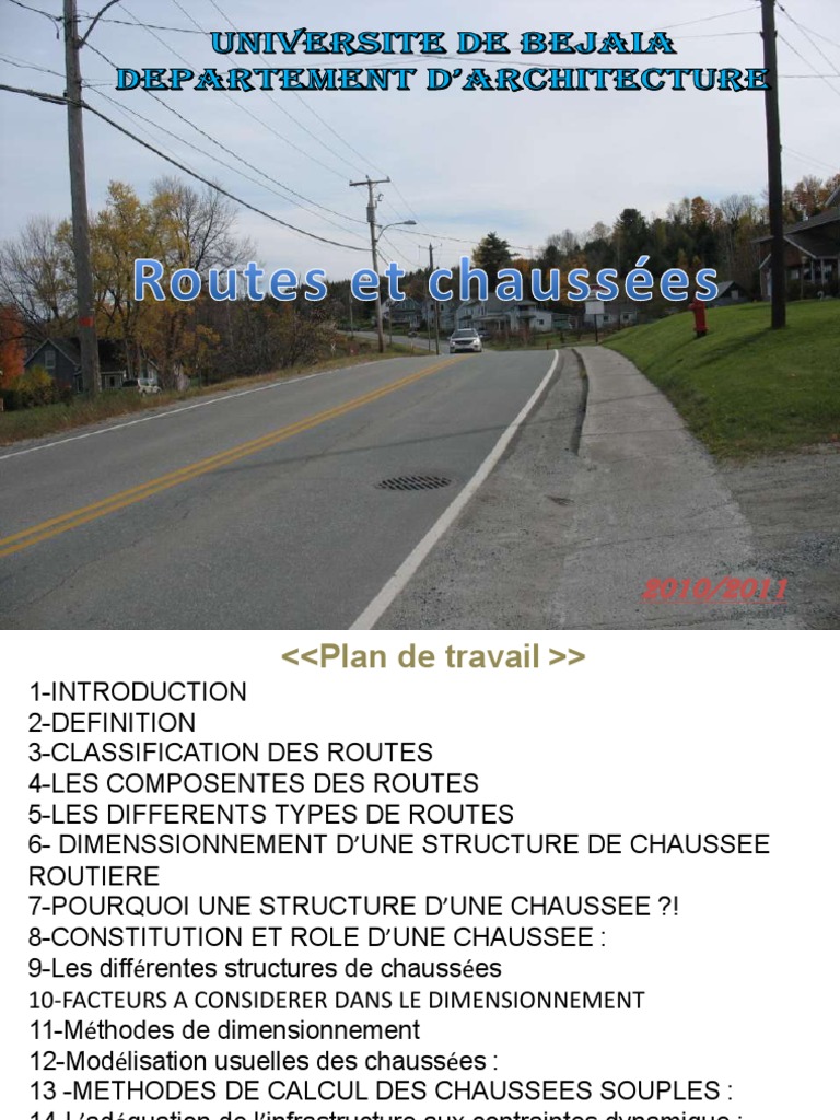 Composantes et classification des routes | PDF