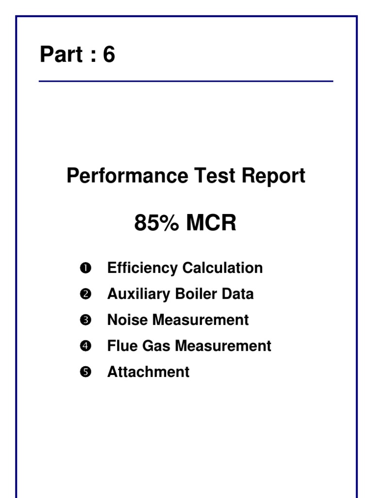 Auxiliary Boiler Performance Report 85% MCR | PDF | Boiler | Enthalpy