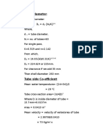 Shell Diameter Calculation and Heat Exchanger Design