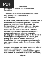 Divulgação e Restrição Dos Ensinamentos Herméticos - José Laércio do Egito