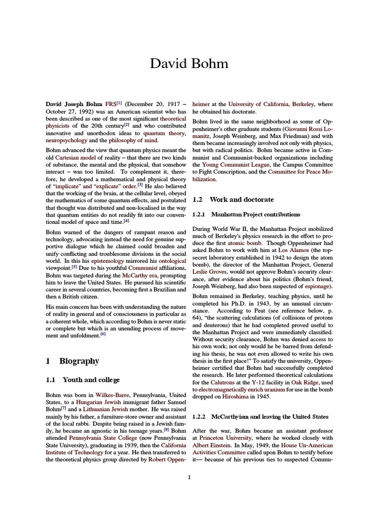 David Bohm | PDF | Science | Physics, image size:768x1024