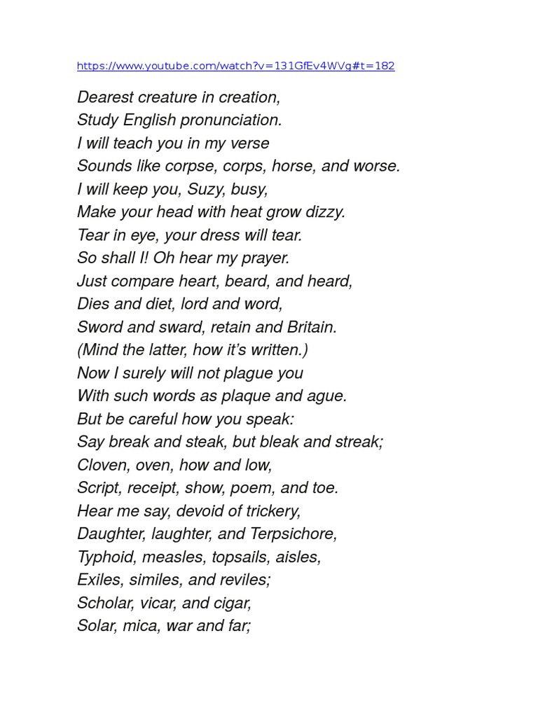 The Chaos of English Pronunciation PDF