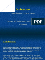  Incubator Care