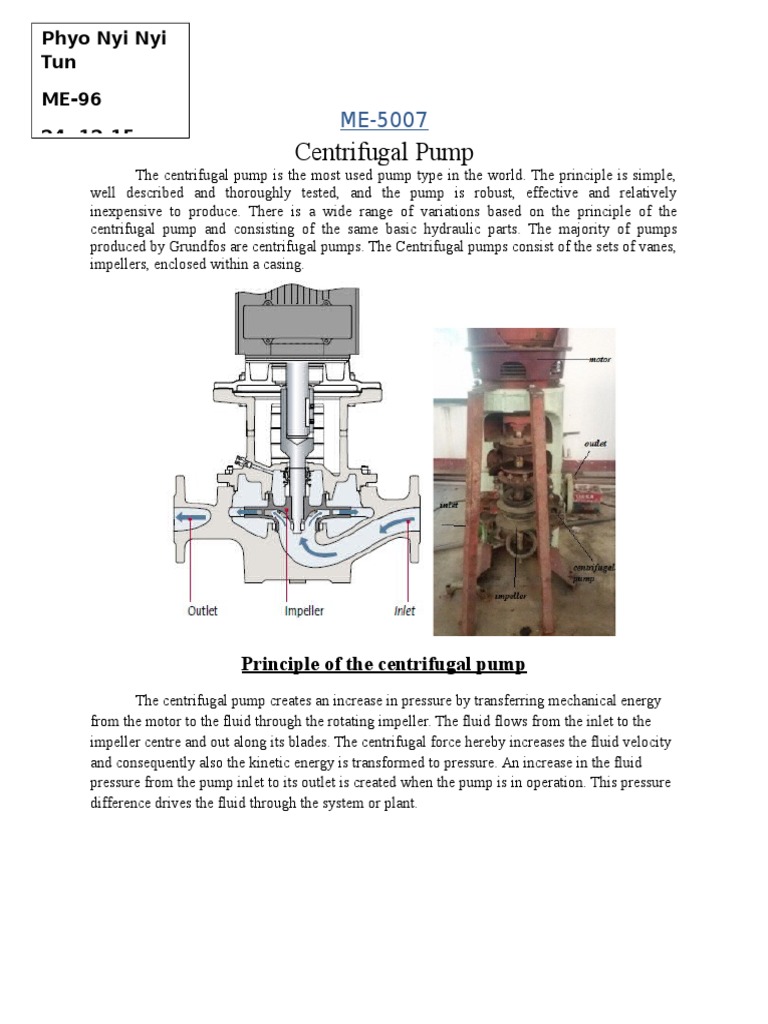 EK Lab Report (Centrifugal Pump) PDF Pump Hydraulic Engineering