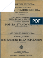 Definitivni Rezultati Popisa Stanovnistva Od 31 Januara 1921 God