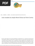 Lista Completa Da Coleção Marvel Deluxe Da Panini Comics