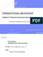 Orgnizational Behaviour: Chapter 2: Natural and Social Science