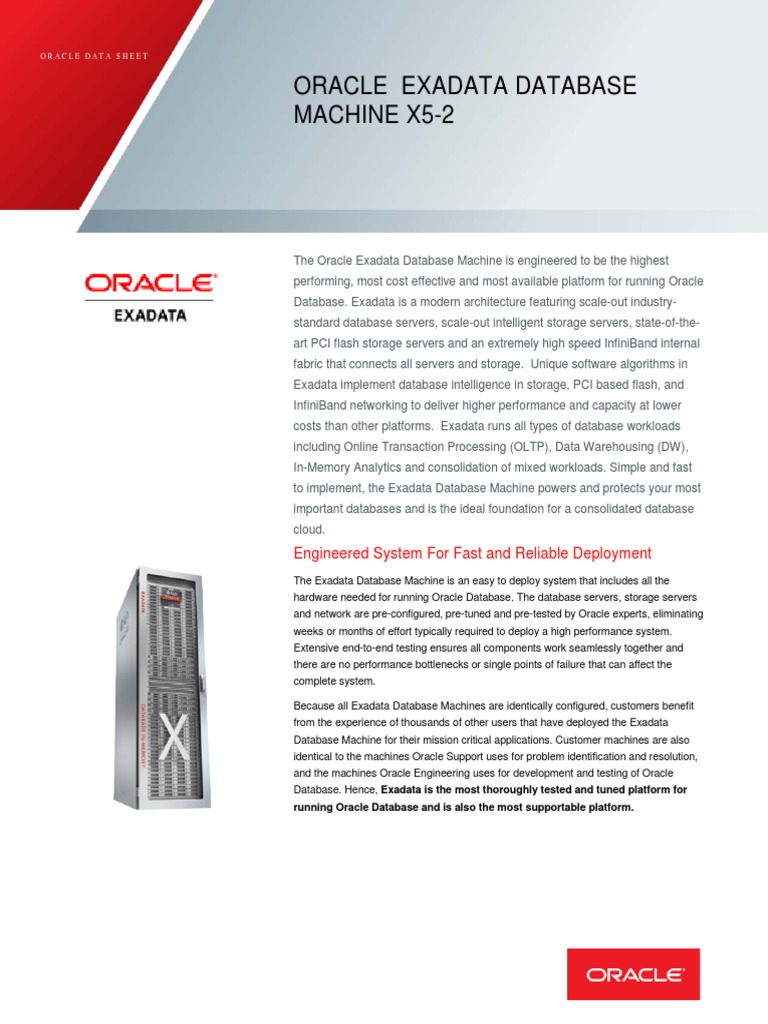 exadatax52 Oracle Database Flash Memory