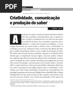 Criatividade, Comunicação e Produção Do Saber1