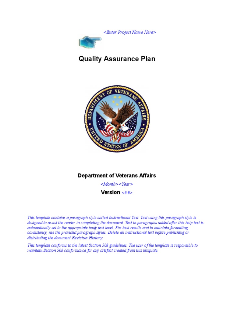 Project Quality Assurance Plan Template | PDF | Quality Assurance ...