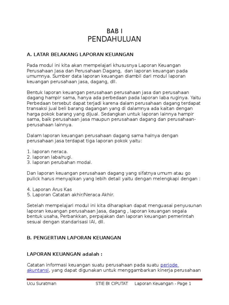 Laporan keuangan