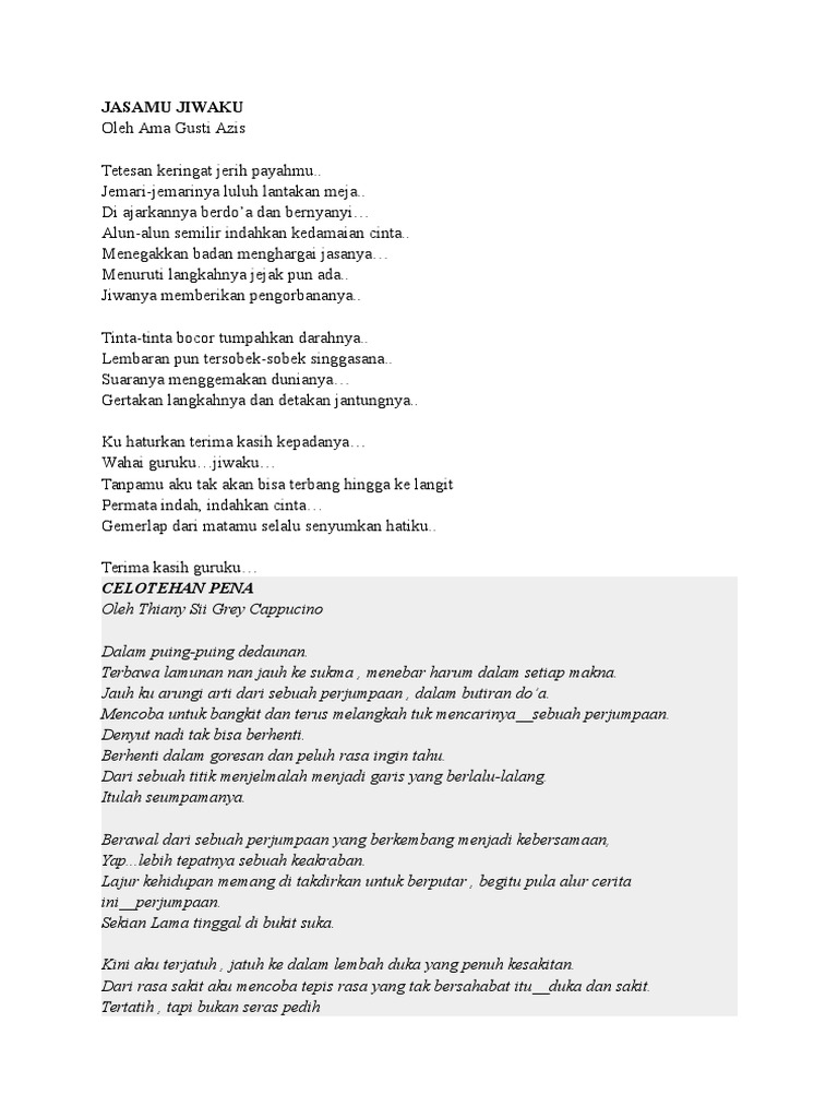 Puisi Perpisahan