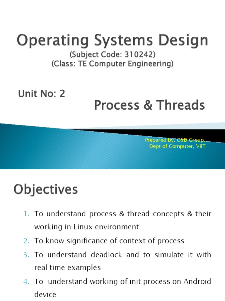 Unit 2 Process Threads Pdf Thread Computing Process Computing