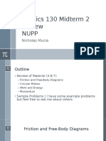 Physics 130 Midterm 2 Review Nupp: Nicholas Mucia