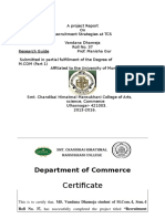 Certificate: Department of Commerce