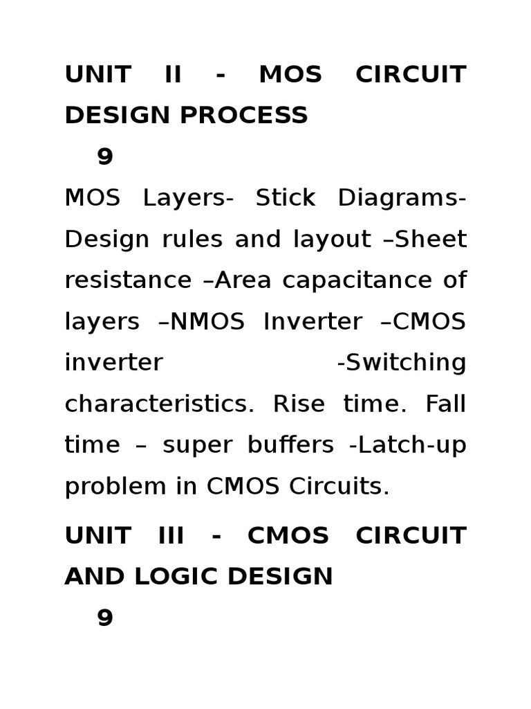 MOS and CMOS Circuit Design Guide | PDF | Computers | Technology ...