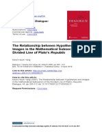 Yang, The Relationship Between Hypotheses and Images in the Mathematical Subsection of the Dividded Line of Plato's Republic