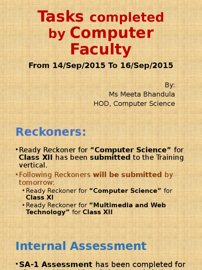 Completed By: Tasks Computer Faculty | PDF | Art