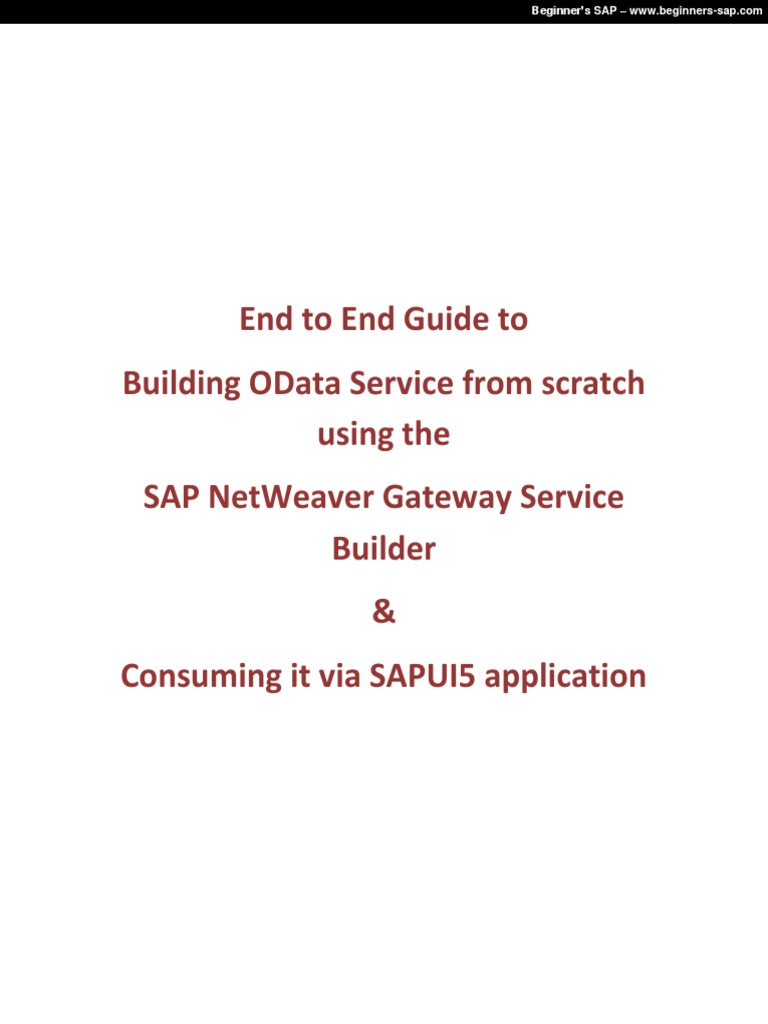 Build OData Service for SAPUI5 Apps | PDF | Computer Programming ...