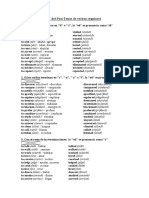 Regular verb endings "ed