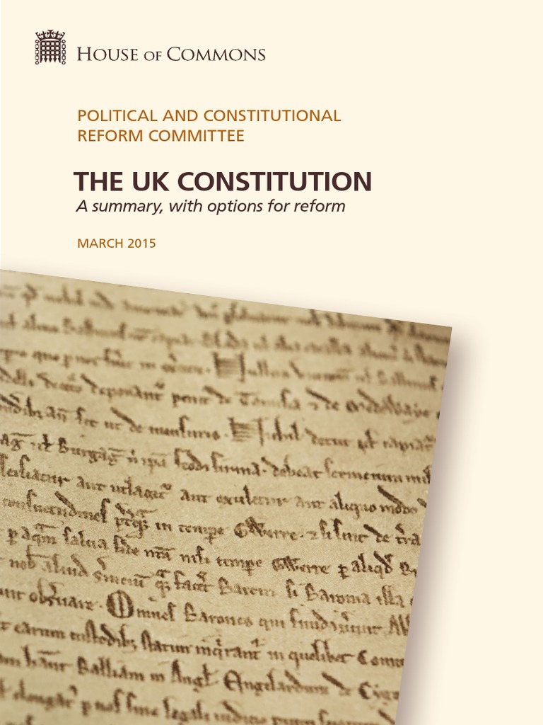 The UK Constitution Parliament Of The United Kingdom Member Of