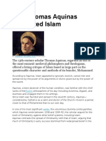 Why Thomas Aquinas Distrusted Islam