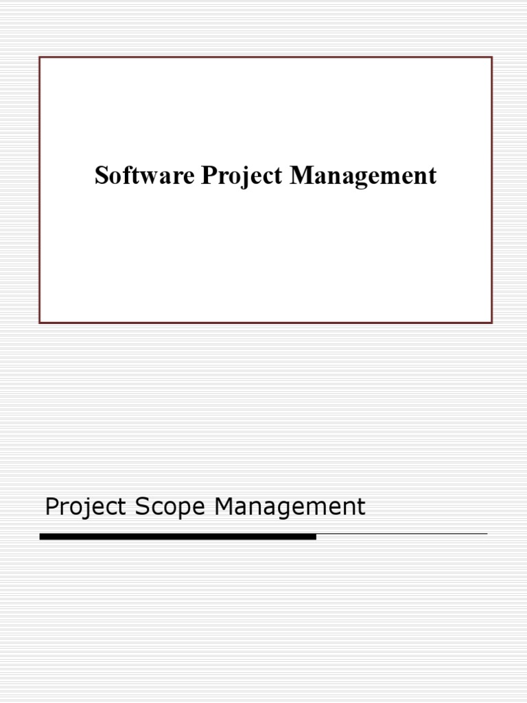 Project Scope Management Overview | PDF | Project Management ...